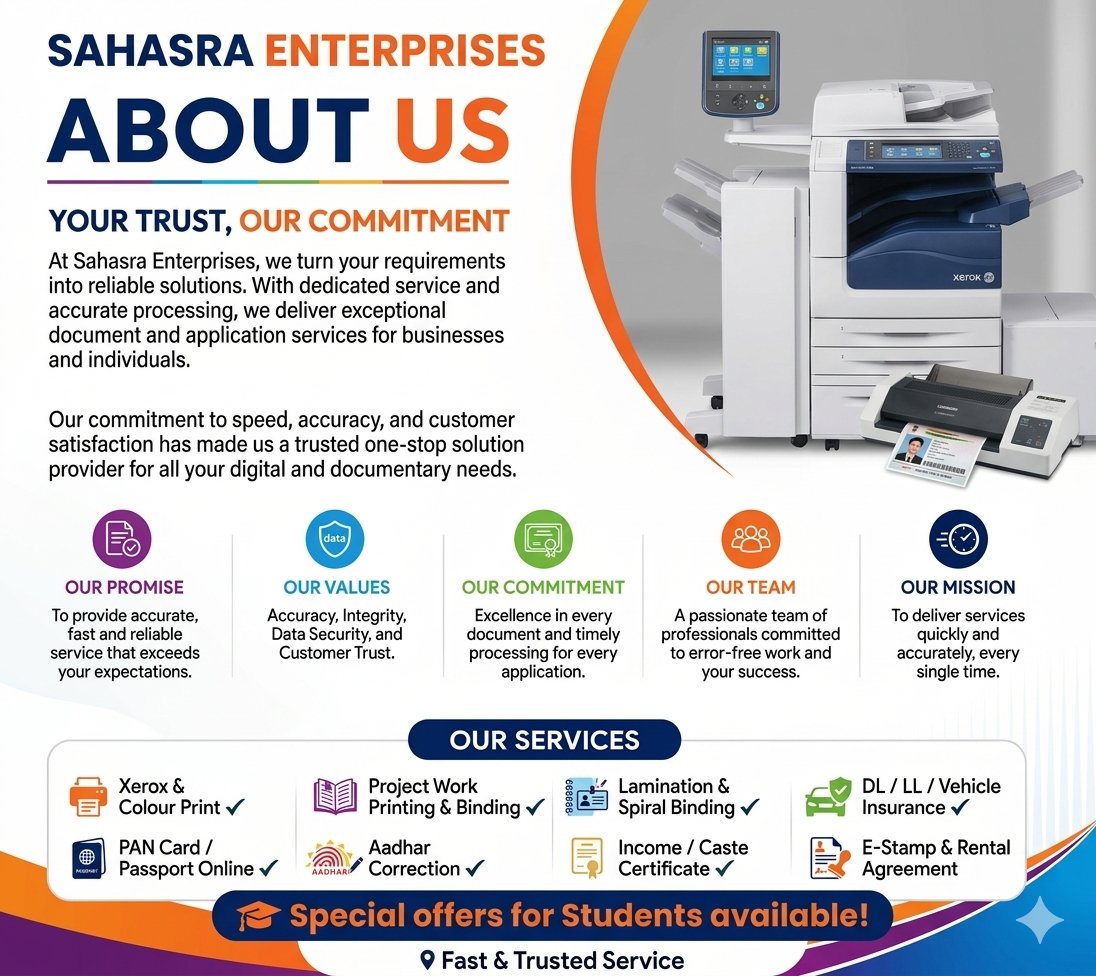 About Sahasra Enterprises